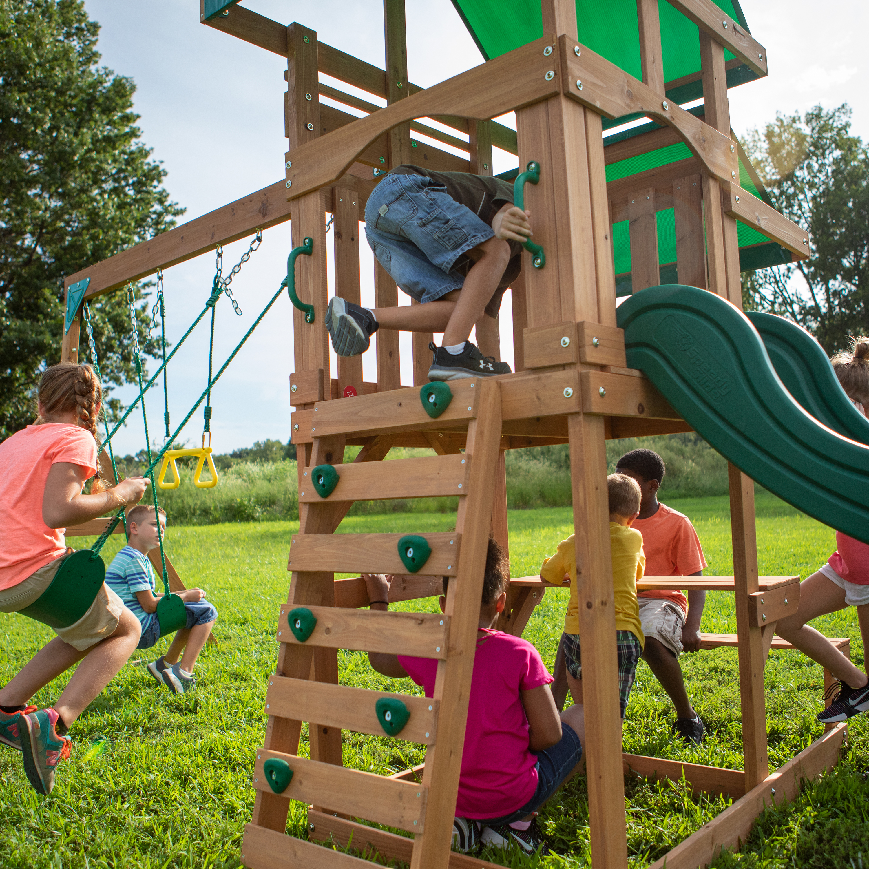 Belmont Swing Set with Slide