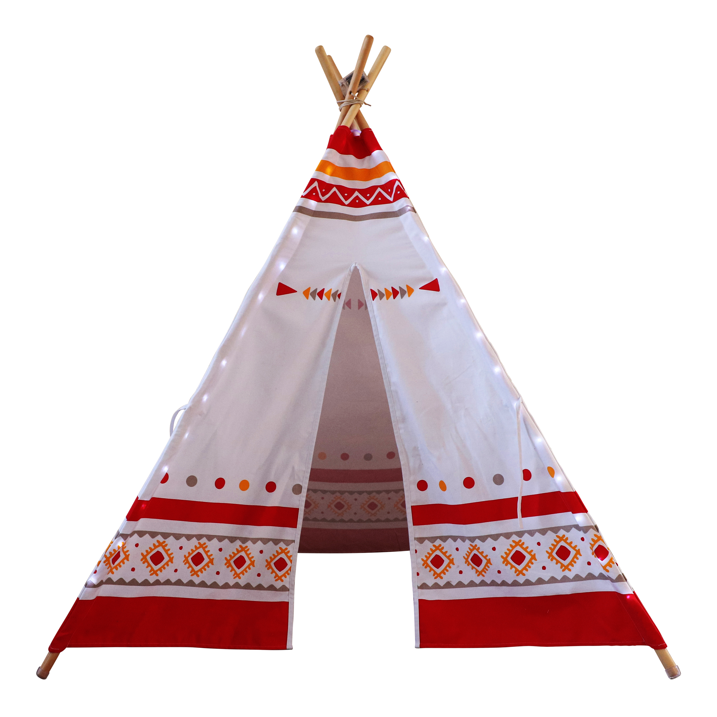 LED Teepee Tent Red / white